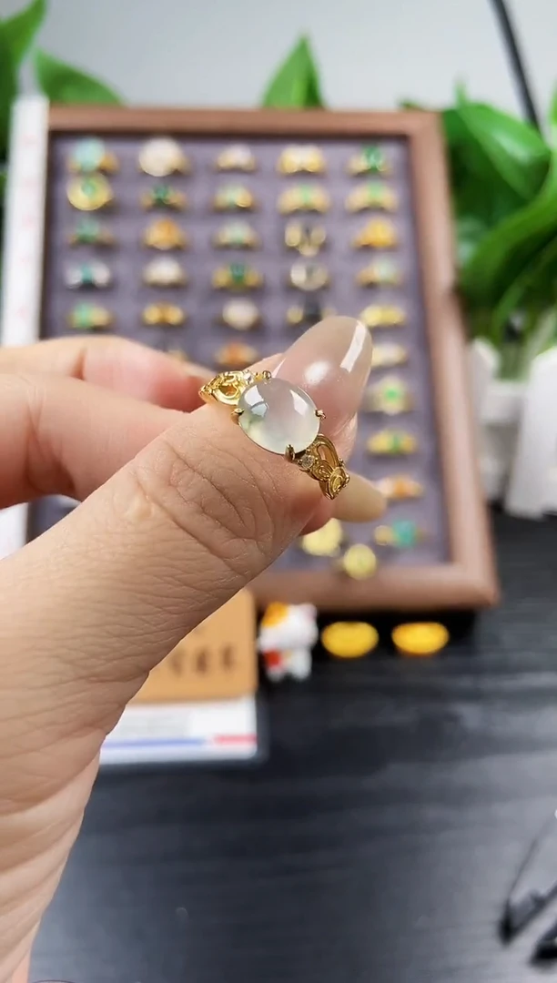 银S925镶嵌戒指翡翠21