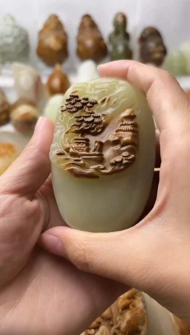 石材方解石棉纹正常不退换山水