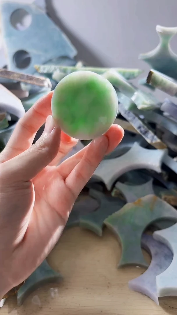 翡翠裸石缅甸翡翠A货文184