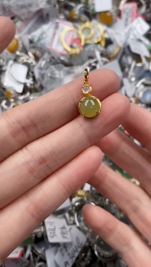 银S925镶嵌戒指翡翠222                      3