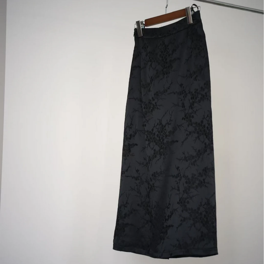 『声晚』新中式桑蚕丝半裙DHSB4030