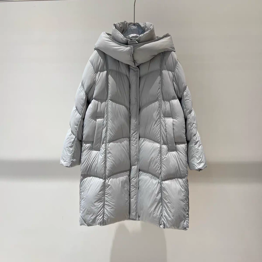 【艾家】暮云灰长款羽绒服