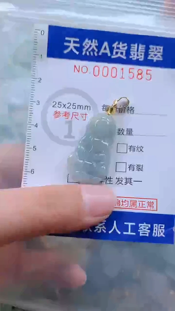 翡翠未镶嵌吊坠(不含链)1