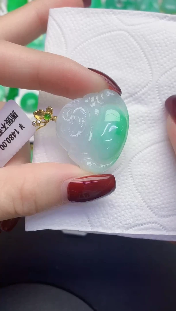 颈饰未镶嵌翡翠缅甸天然翡翠A货