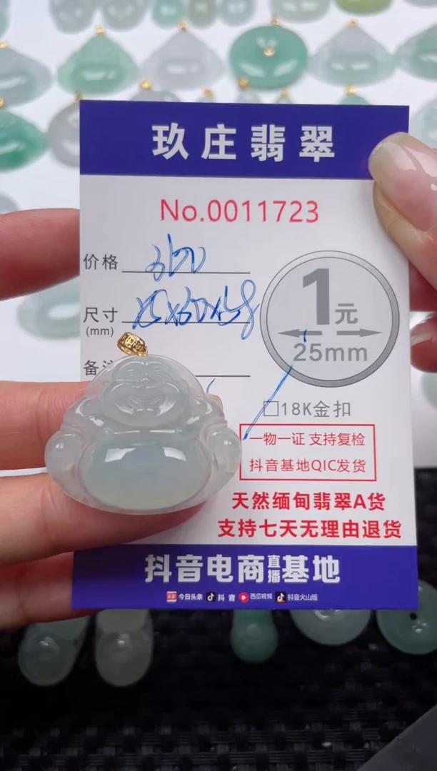 【闪购商品】翡翠颈饰18K金镶嵌天然缅甸翡翠