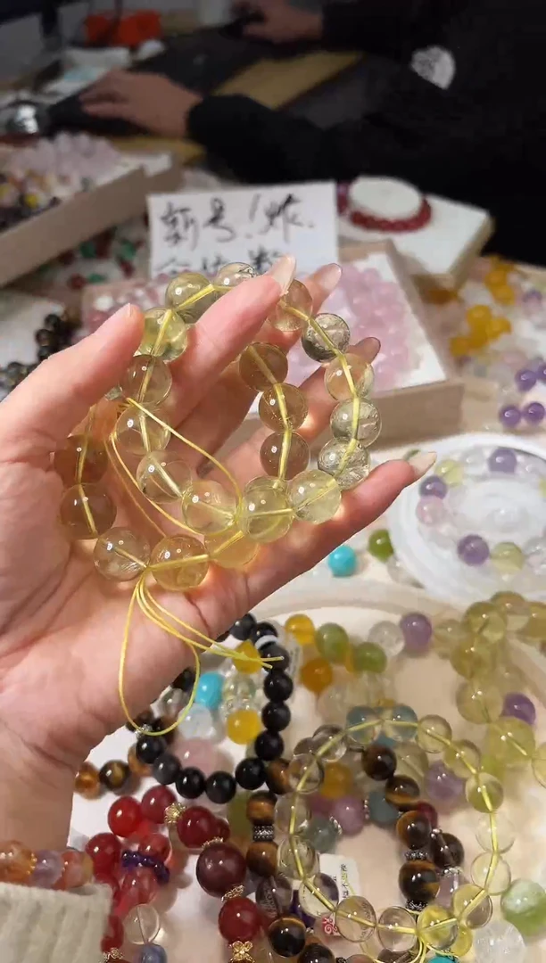 未镶嵌手串水晶H81黄水晶卡15手串一条