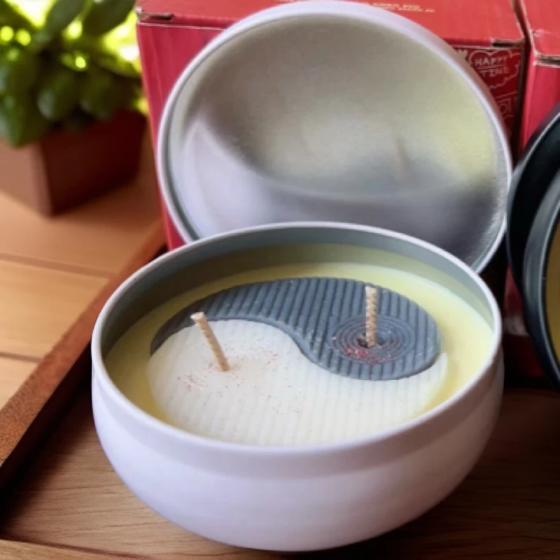 道法自然黑白杯系列植物蜡灯一套/4只（黑白各二）