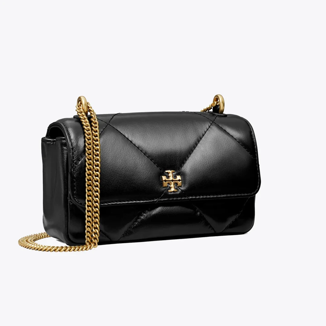 TORY BURCH/汤丽柏琦Kira 绗缝翻盖磁扣 皮革斜挎包 154710-001