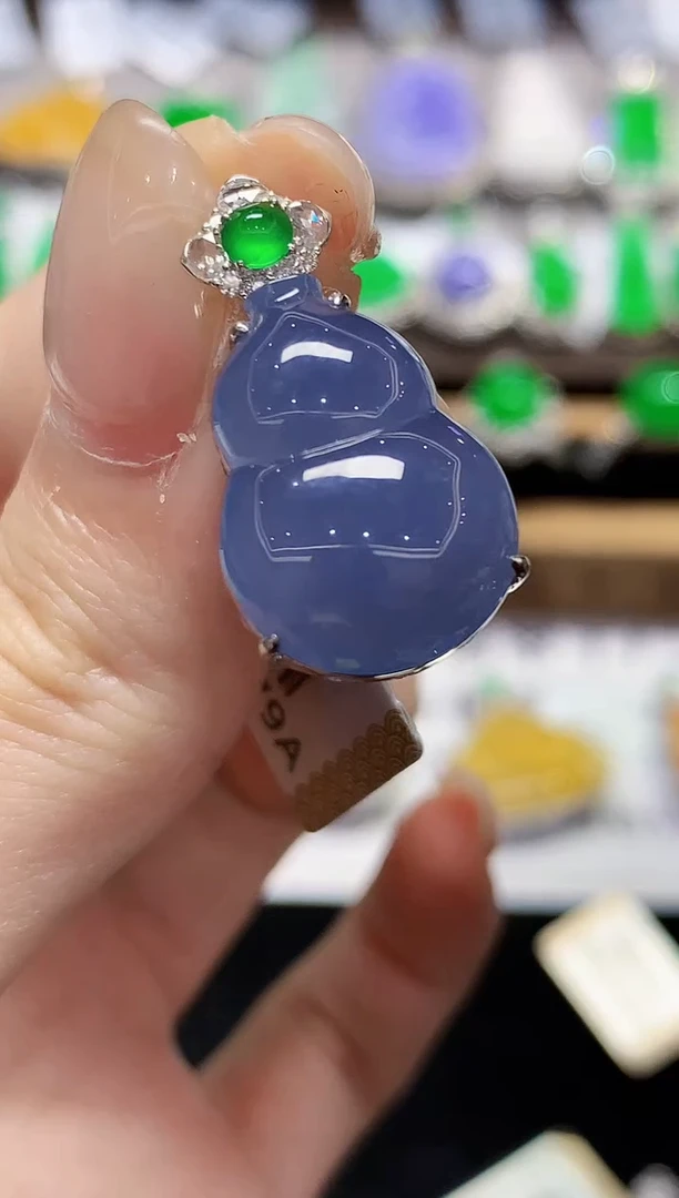 吊坠(不含链)18K金镶嵌翡翠CY多样性发其一