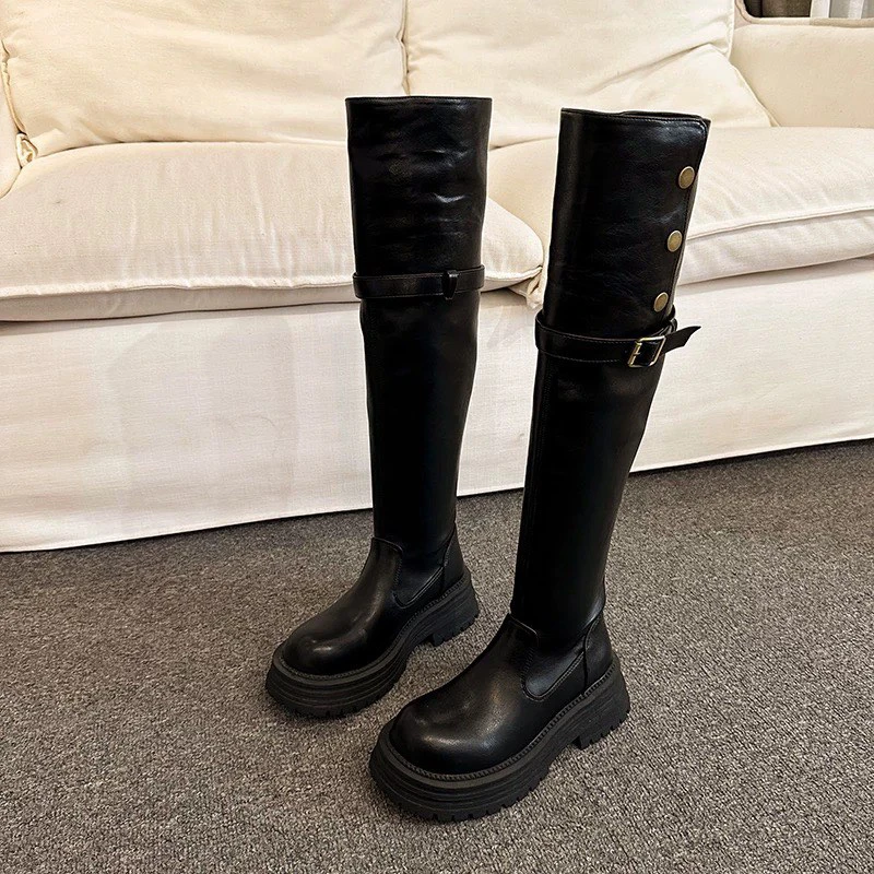 女靴秋冬新款时尚百搭长靴时装靴24833