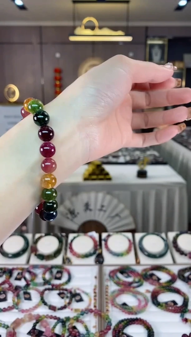 【闪购商品】碧玺单圈手串9mm+未镶嵌一物一证dan