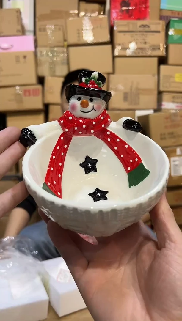 【闪购商品】杯陶瓷原盒雪人碗