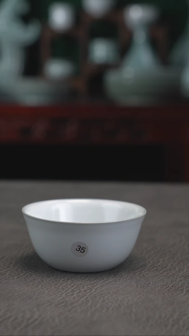 月白釉35号鸡缸杯简包-二