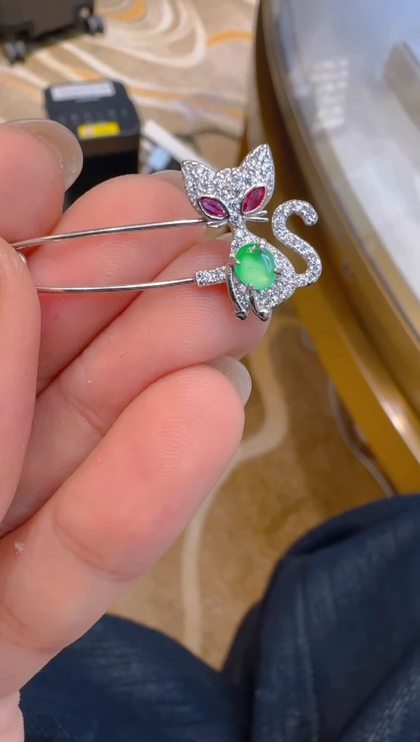 吊坠(不含链)银S925镶嵌翡翠多样性团购发一件