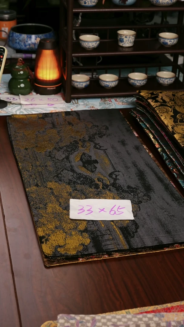 【西阵织汉宫秋月A双面】中国风干泡织锦茶席33*65
