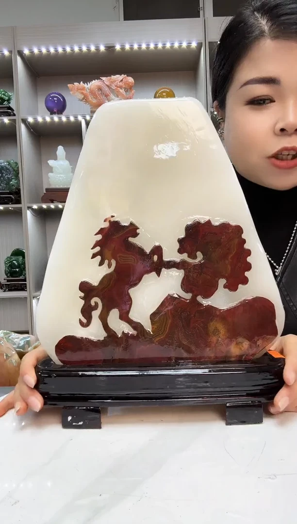 石材天然石材家居摆件办公室客厅玄关高档摆件