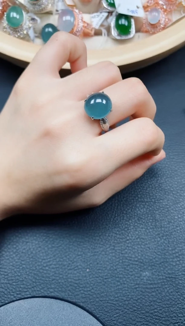 【闪购商品】翡翠戒指银S925镶嵌翡翠