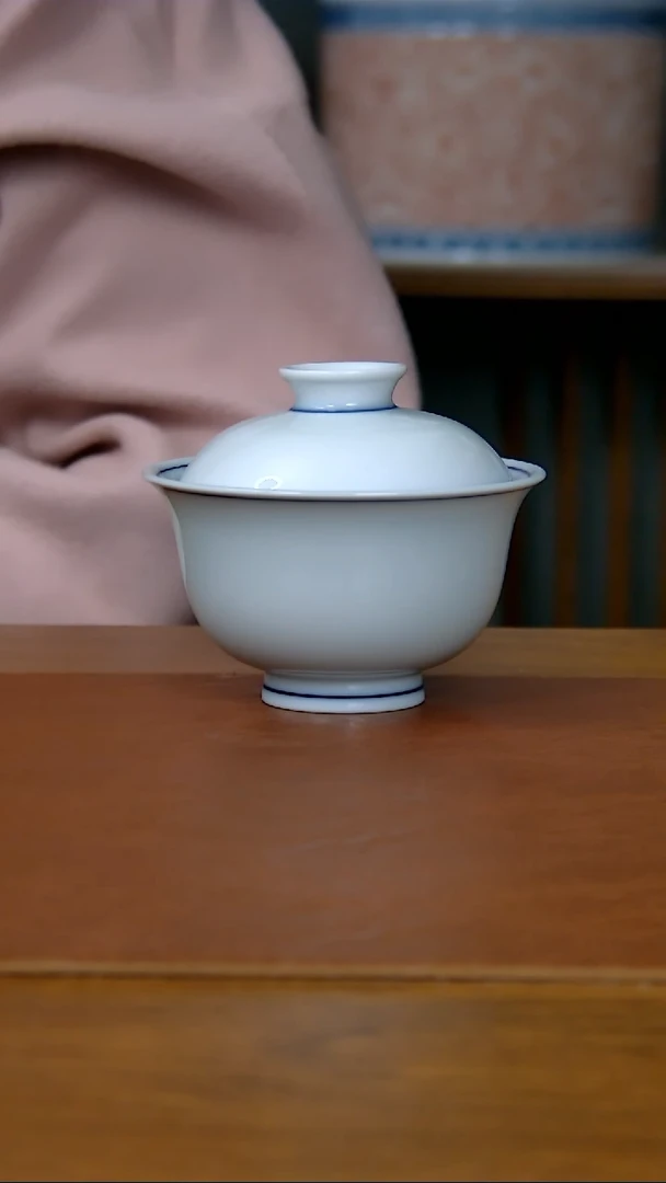 【闪购商品】白胎两才盖碗（柴窑）