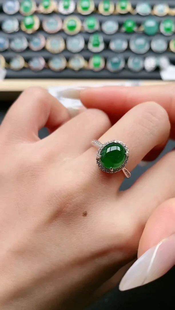 【闪购商品】翡翠戒指银S925镶嵌11111111