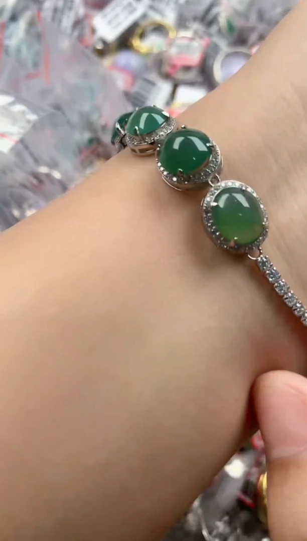 银S925镶嵌戒指翡翠222    9