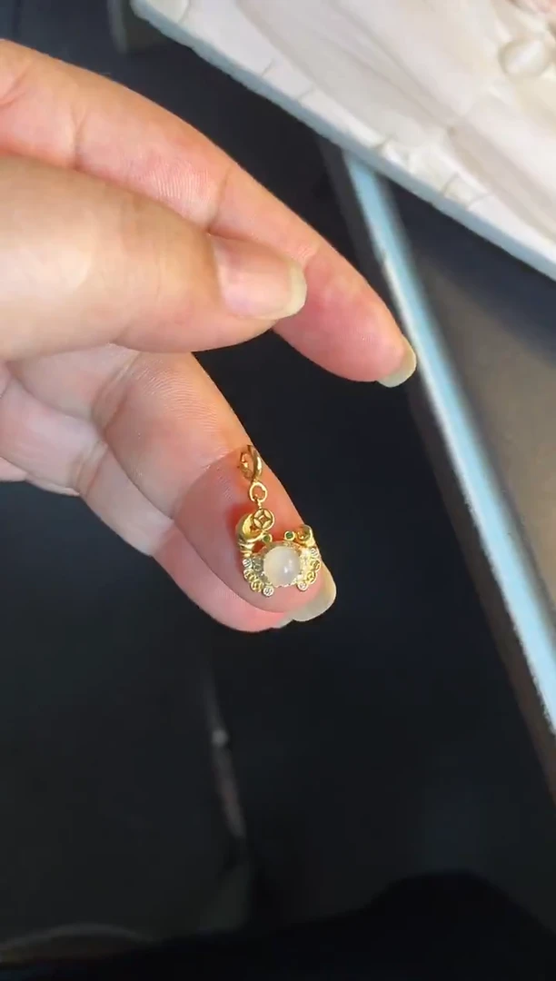 吊坠(不含链)银S925镶嵌翡翠1