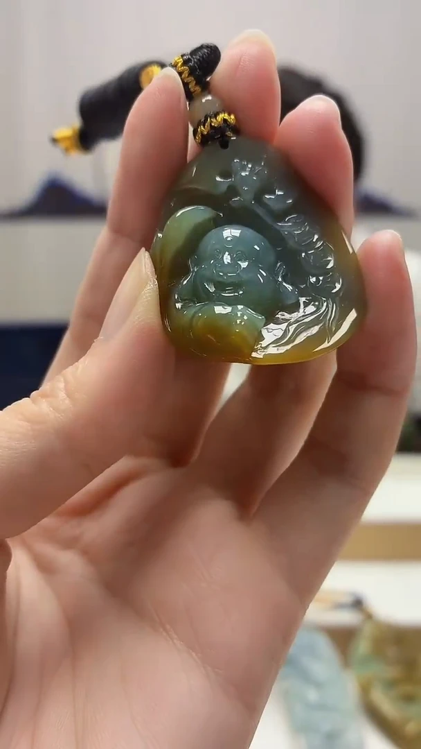 未镶嵌定制翡翠5060zm-毛货挂件41佛公