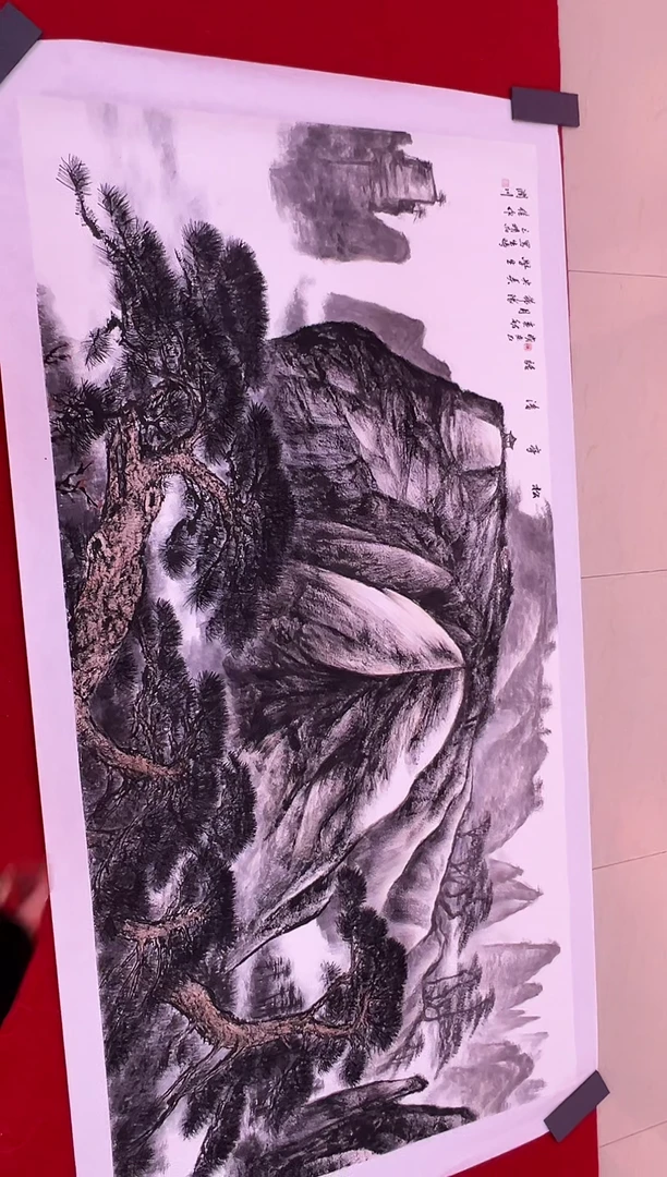【闪购商品】绘画贺润川-16平尺-国画作品 红