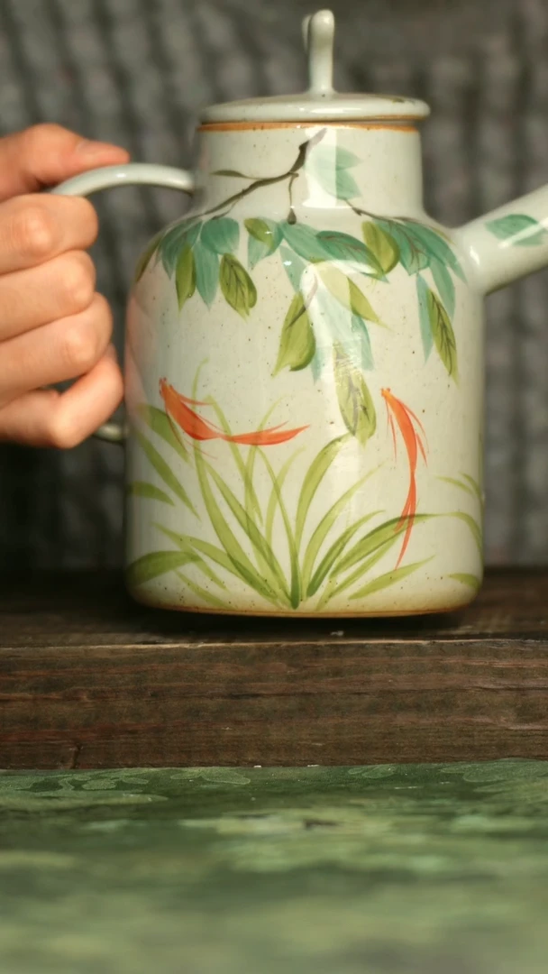 陶瓷青诗集手工手绘瓷器