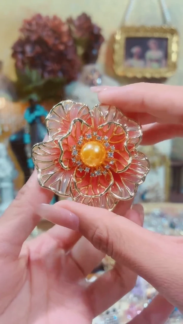 合成立方氧化锆铜合金黄色牡丹