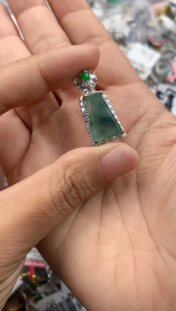 银S925镶嵌戒指翡翠1111----3