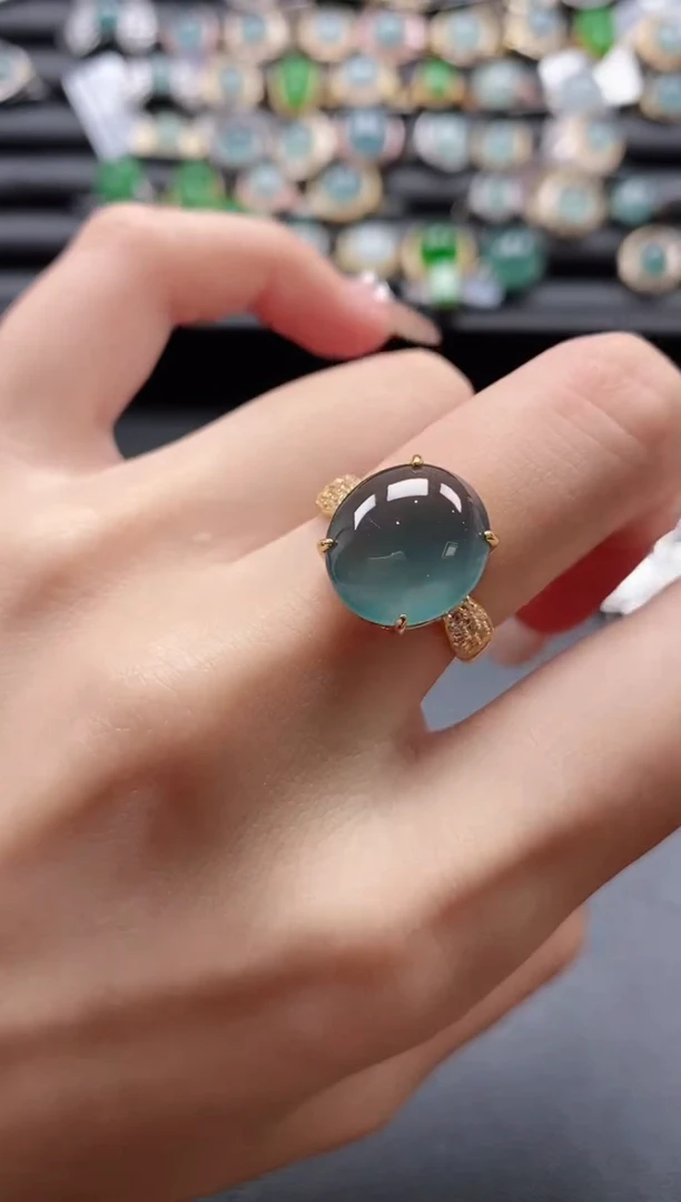 【闪购商品】翡翠戒指银S925镶嵌51151