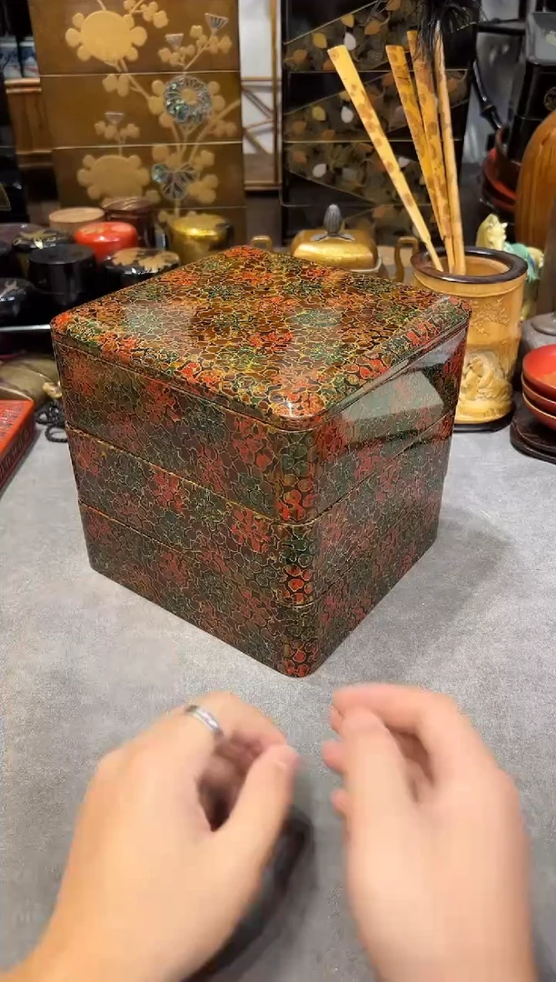菠萝漆 三段 大漆漆器大漆漆器