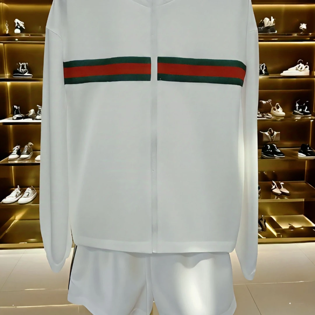 【vivi专属】25款新款红绿条纹简约休闲防晒套装A8139+K5055