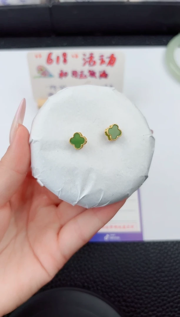 和田玉未镶嵌耳饰3333嗨购微色差T