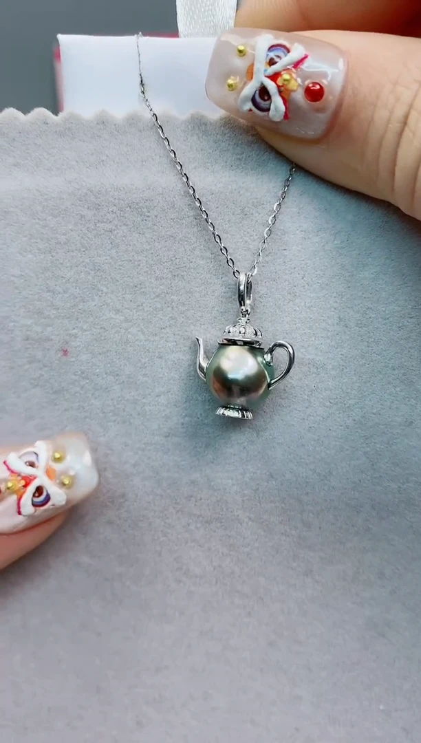 【闪购商品】海水珍珠吊坠(赠链)18K金镶嵌10-11海水珍珠吊坠