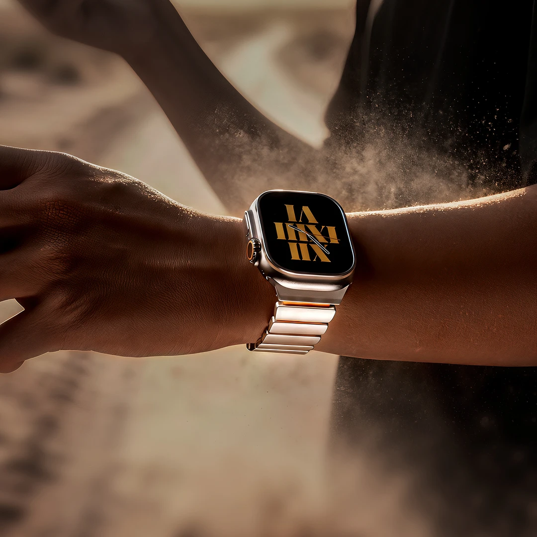 钛合金磁吸卡扣表带适用ultra3苹果手表applewatch钛金属s11商务