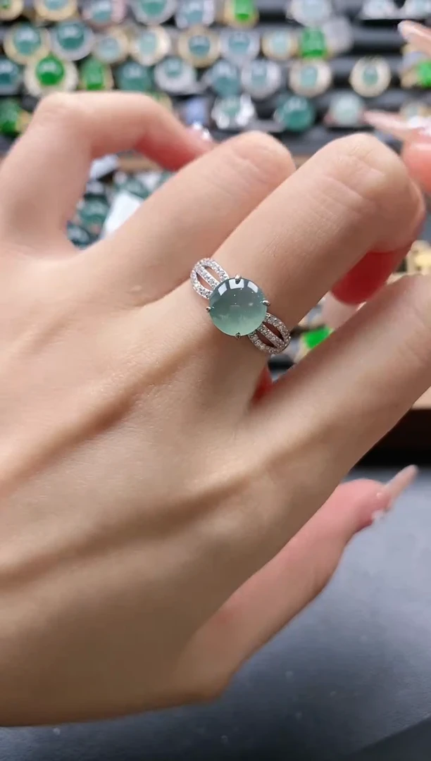 【闪购商品】翡翠戒指银S925镶嵌51151