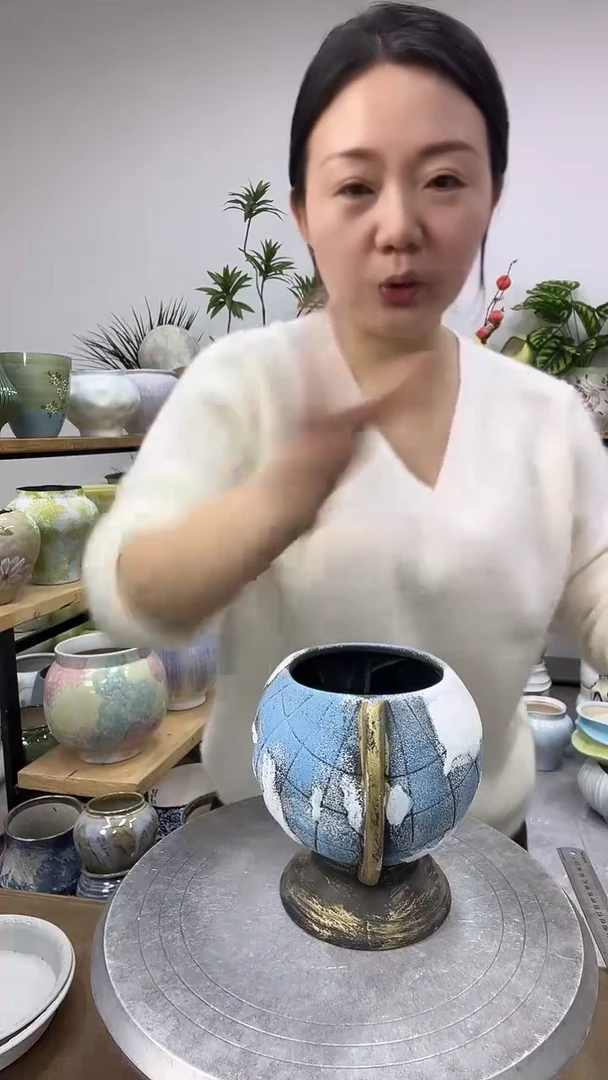 9.7陶瓷花盆直播链接高.    15  口9