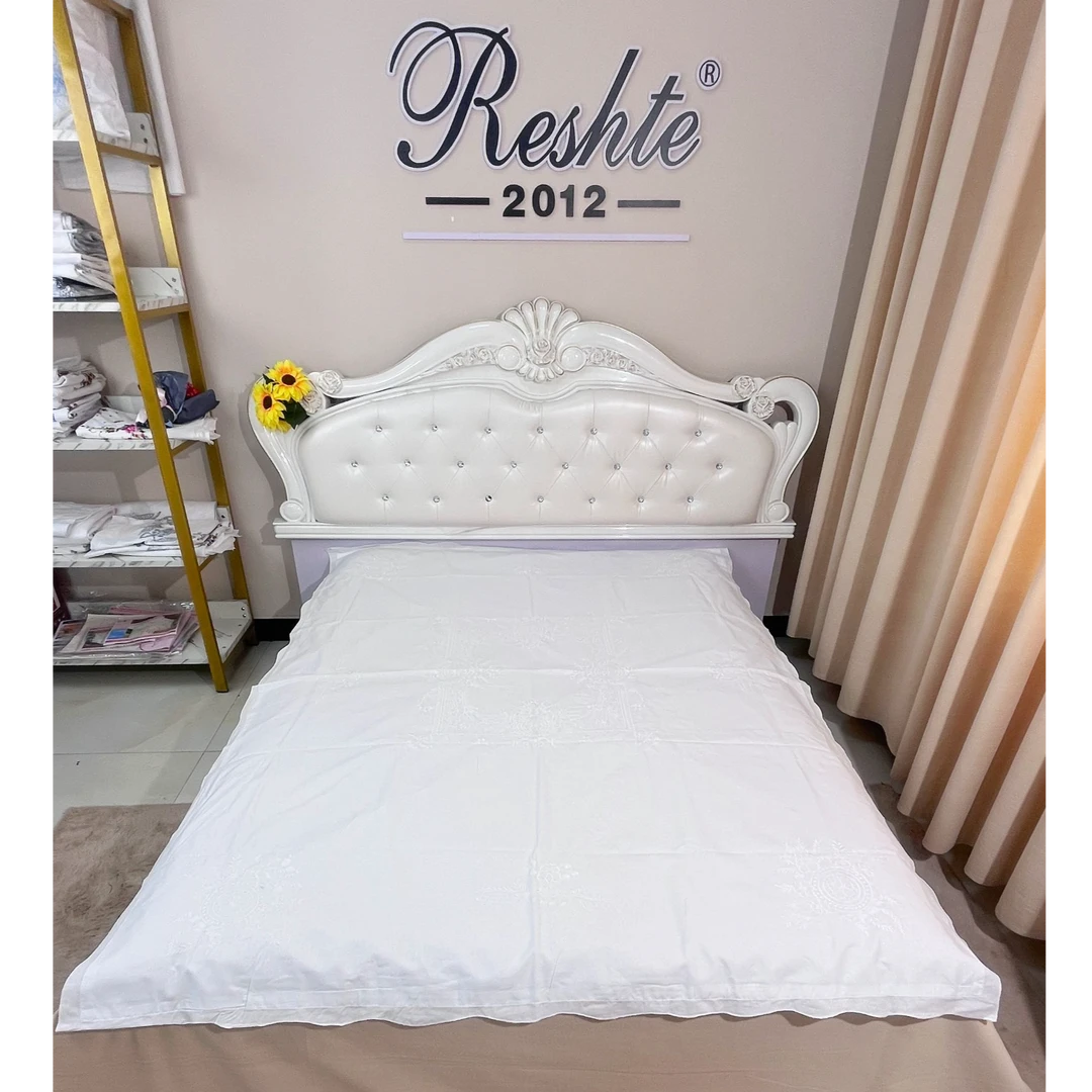 7860-棉布刺绣单人被套纯色被子被罩-纯白-YOTKAN