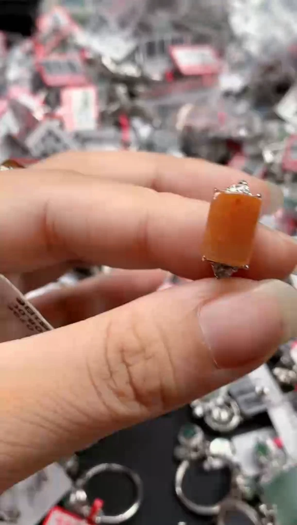 银S925镶嵌戒指翡翠天然A货缅甸翡翠