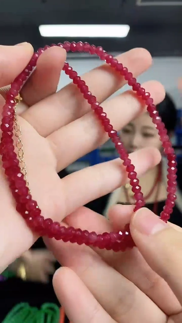 未镶嵌项链红宝石闪购链接 多样性发其一颜色微差