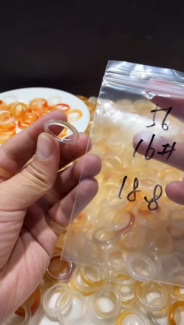 玛瑙/玉髓戒圈未镶嵌56