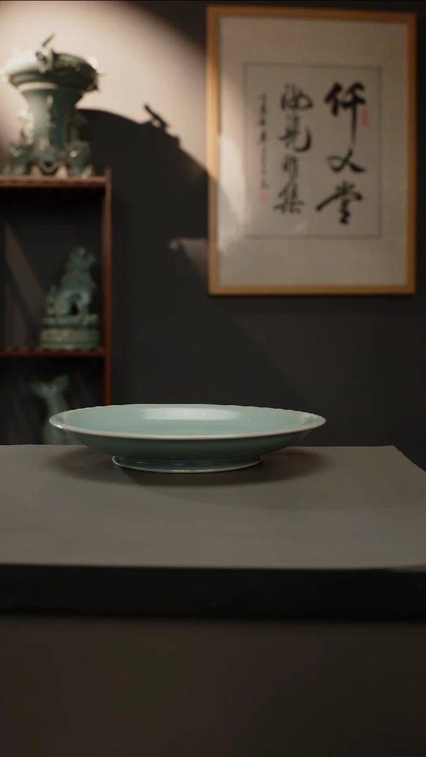 【闪购商品】杯仿古釉原矿 汝窑盘
