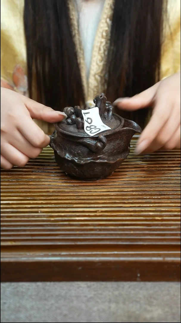 万古烧粗陶手工手做茶具