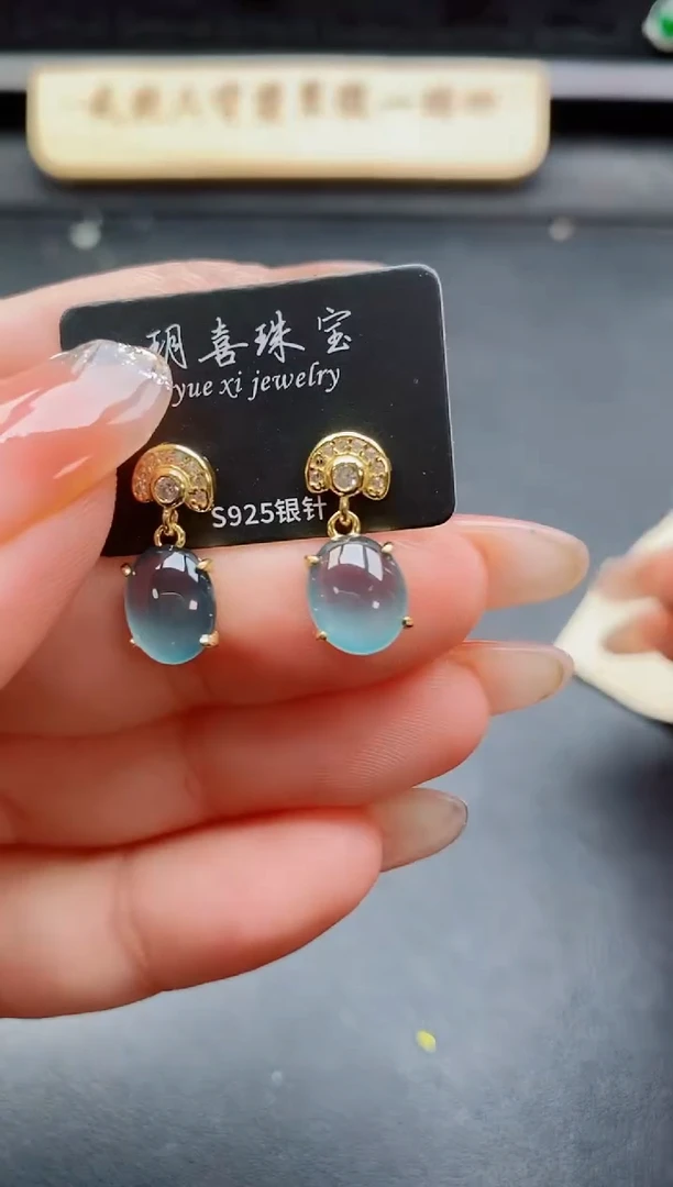银S925镶嵌戒指翡翠1