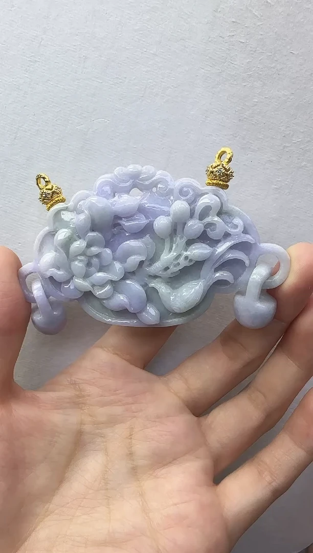 翡翠未镶嵌颈饰国风原创