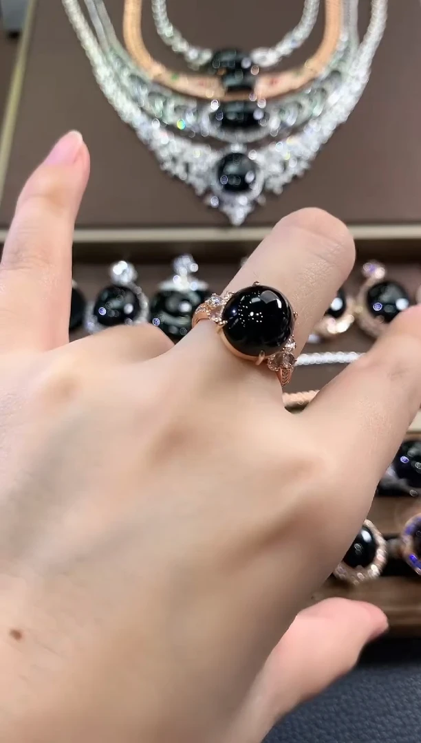 18K金镶嵌戒指翡翠g109