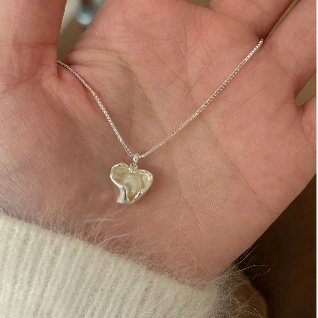 项链 通体.东大门爱心冷淡风项链K247