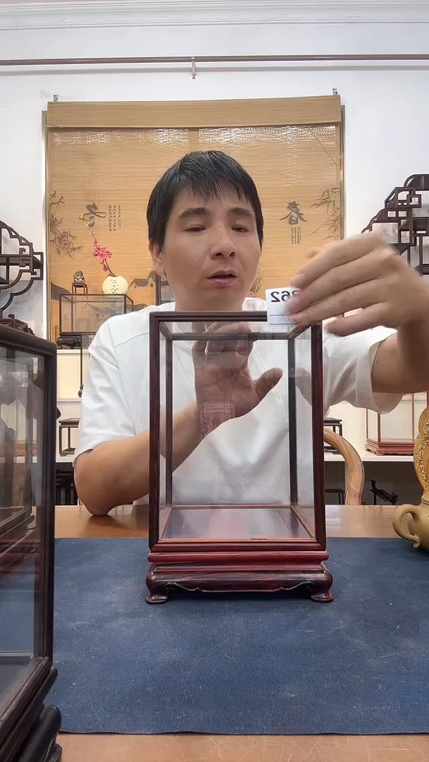 红酸枝木类16*16*22玻璃罩262