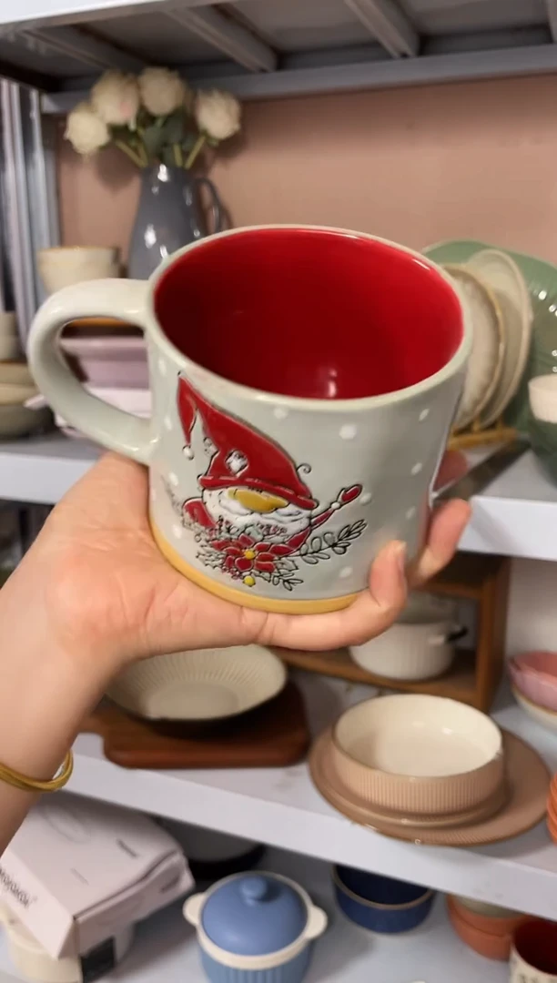 瓷微瑕（1个装）圣诞杯子